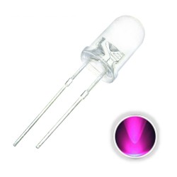 Diode LED 3mm Blanche - Vert - Rose - Violet - Jaune - Bleu - Rouge - Orange