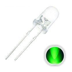 Diode LED 3mm Blanche - Vert - Rose - Violet - Jaune - Bleu - Rouge - Orange