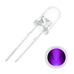 Diode LED 3mm Blanche - Vert - Rose - Violet - Jaune - Bleu - Rouge - Orange